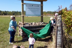 Unveiling the Margo Holt Nature Reserve sign