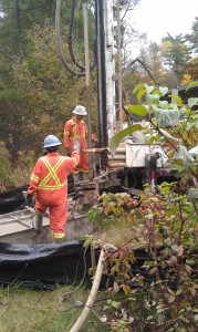 Geothermal wells are dug at Grant's Woods